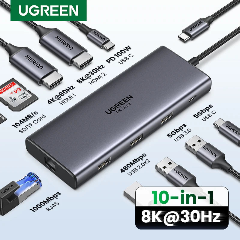 UGREEN Dual HDMI USB